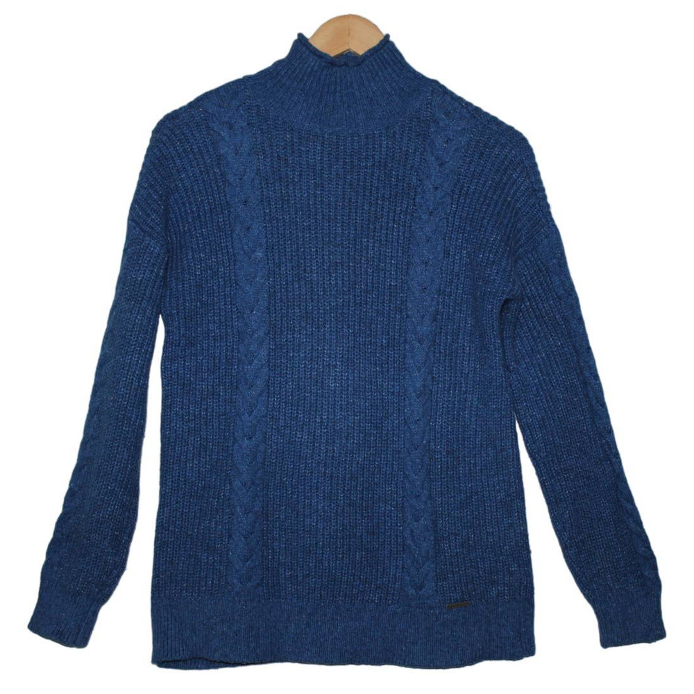 Womens Abercrombie & Fitch Blue Long Sleeve Turtleneck Sweater Shirt Top Size XS